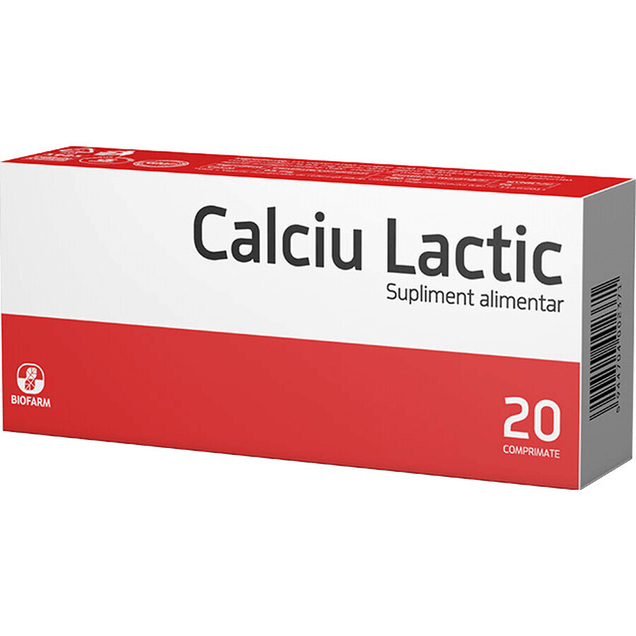 Lactic Calcium, 20 comprimés, Biofarm