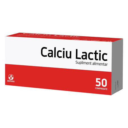 Lactic Calcium, 50 comprimés, Biofarm