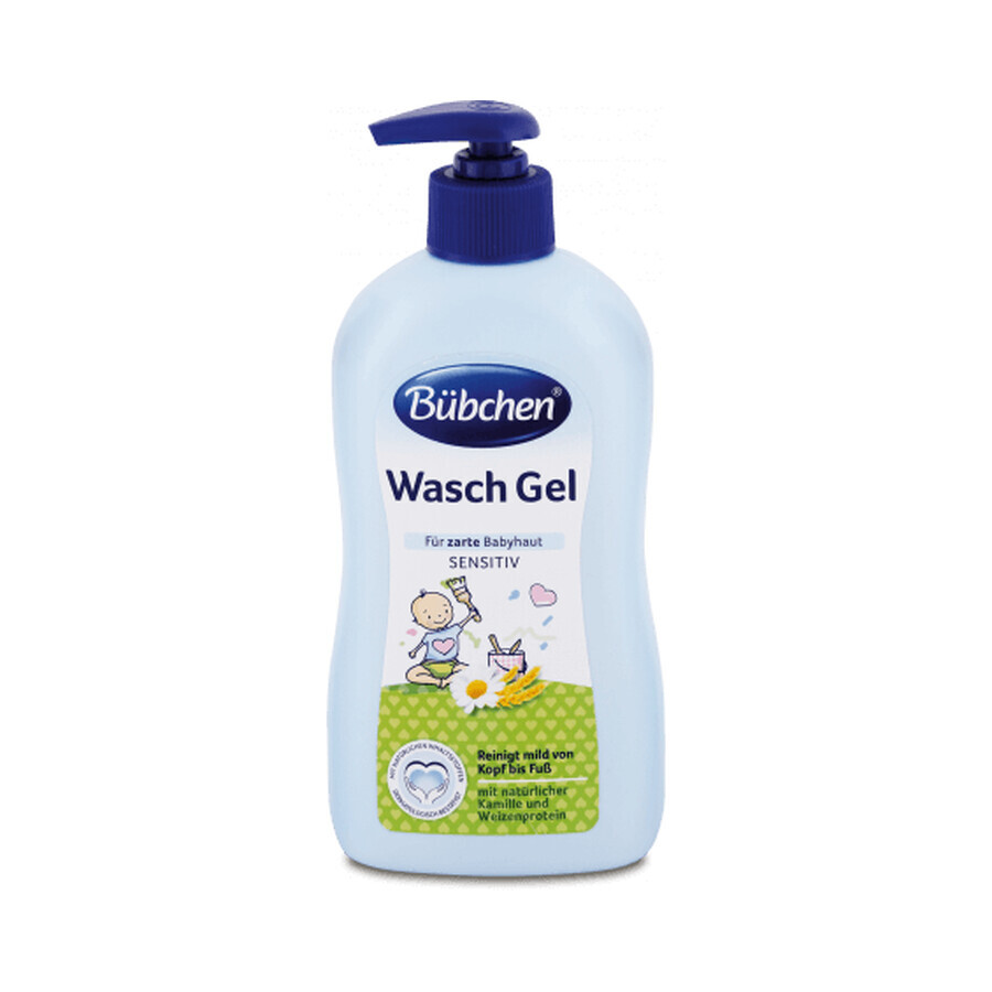 Badegel mit Kamillenextrakt und Weizenprotein, 400 ml, Bubchen