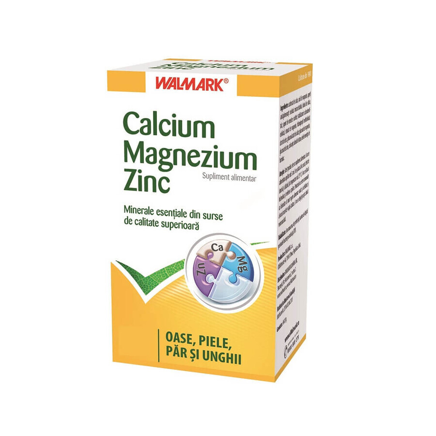 Calcium Magnésium Zinc, 30 gélules, Walmark