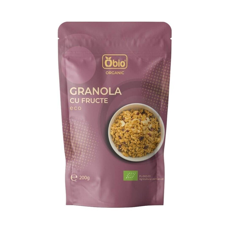 Granola aux fruits bio, 200 g, Obio
