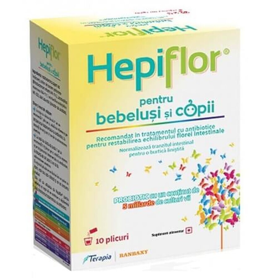 Hepiflor probiotique pour bébés et enfants, 10 sachets, Therapy