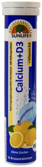 Calcium avec vitamine D3, 20 comprim&#233;s, Sunlife