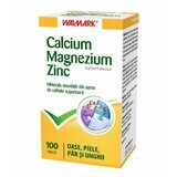 Calcium Magnésium Zinc, 100 comprimés, Walmark