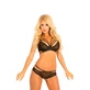 Set de lenjerie intimă Pink Lipstick Black (S/M)