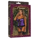 Corset expus negru lila (S)