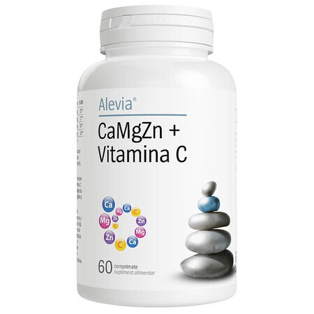 CaMgZn + Vitamine C, 60 comprimés, Alevia