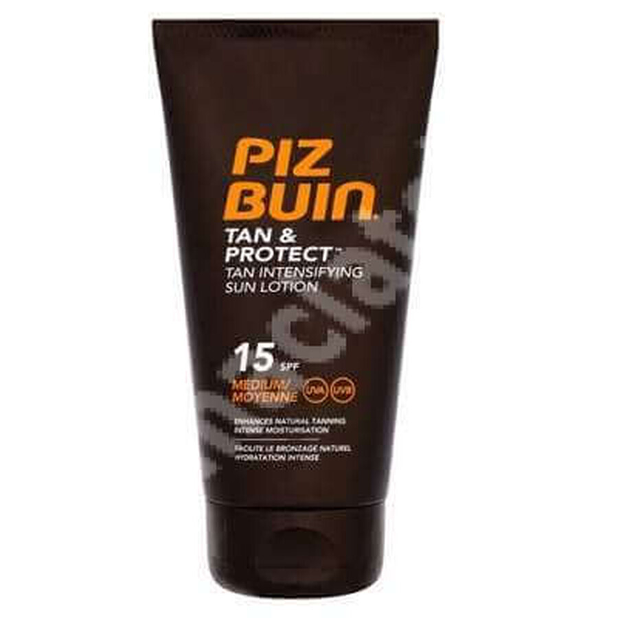 Lotion accélérée de bronzage et de protection SPF 15 Tan &amp; Protect, 150 ml, Piz Buin