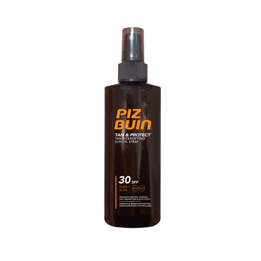 Spray Lotion pour le bronzage accéléré et la protection du bronzage SPF 30, 150 ml, Piz Buin