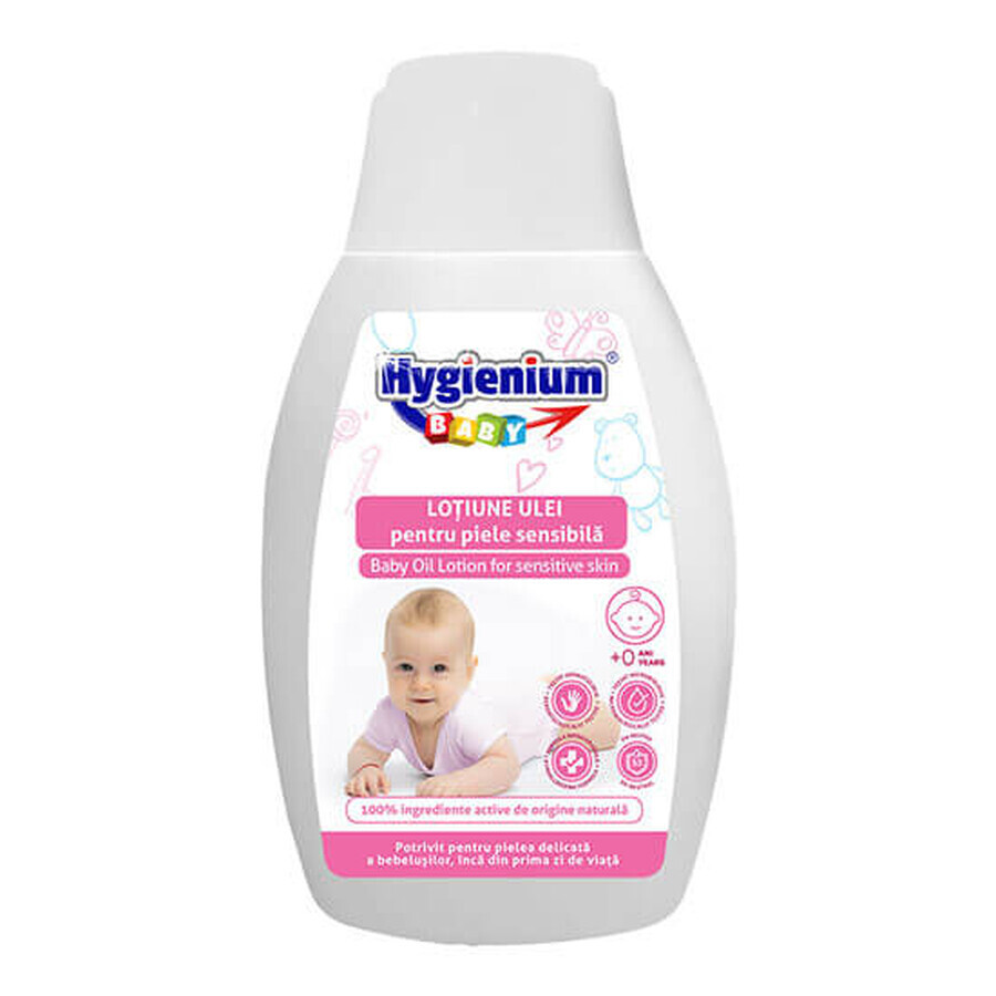 Lotion huileuse pour peaux sensibles, 300ml, Hygienium Baby