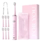 Cepillo eléctrico + 6 cabezales, Rosa, J40, JTF Sonic