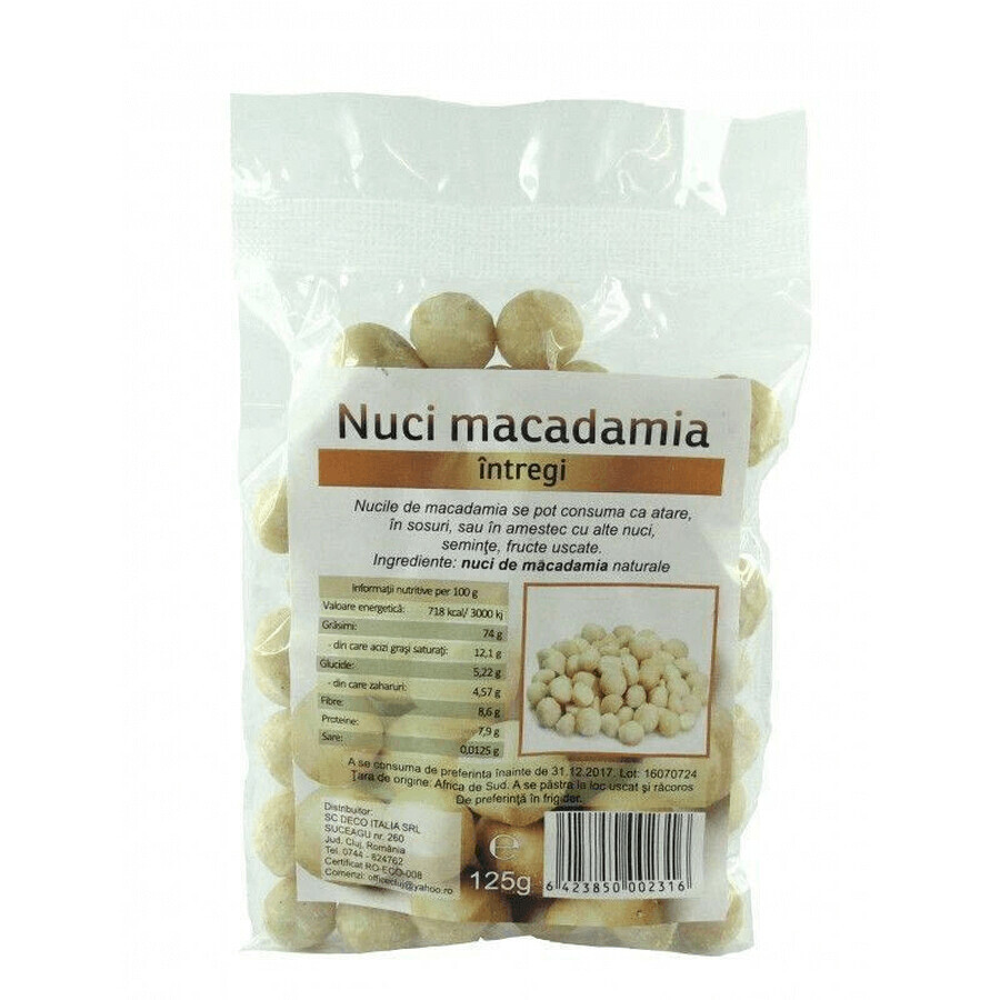 Managis Ganze Macadamia-Nüsse 125G