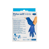 Gants fins en nitrile bleu, Peha Soft, 10 pièces Taille L, Hartmann