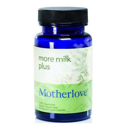 Capsules 100% végétales pour les mamans qui allaitent More milk plus, 60 capsules, Motherlove Herbal