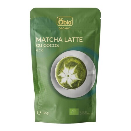 Matcha Latte con Cocco biologico, 125 g, Obio