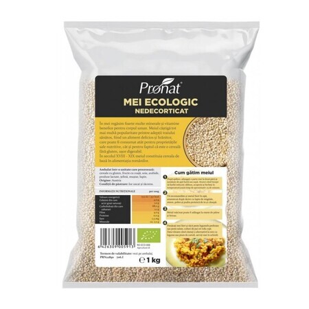 Millet décortiqué bio, 1kg, Pronat