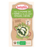 Menu Eco de pommes de terre, épinards et fromage de chèvre, +8 mois, 2x200g, BabyBio