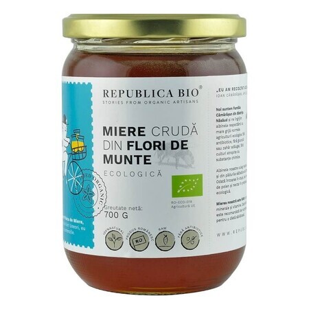 Miel brut de fleurs de montagne Eco, 700 gr, Republica Bio