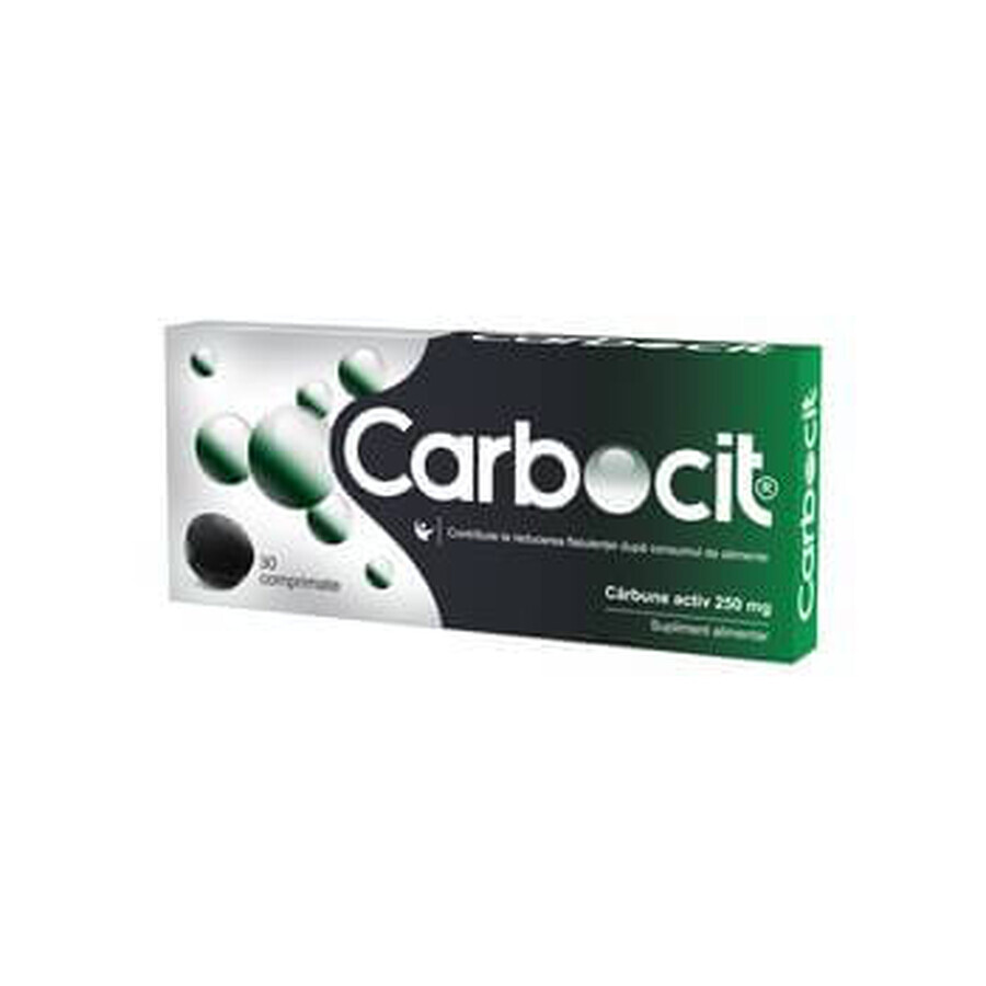Carbocit Charbon actif, 30 comprimés de 250mg, Biofarm