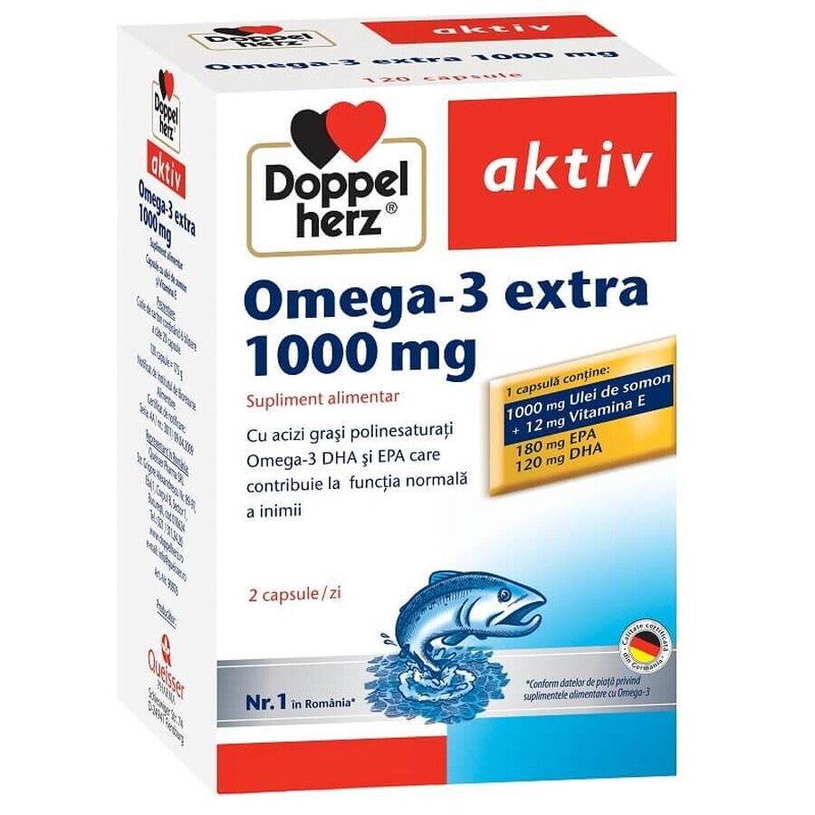 Omega-3 Extra 1000 mg, 120 capsule, Doppelherz recensioni
