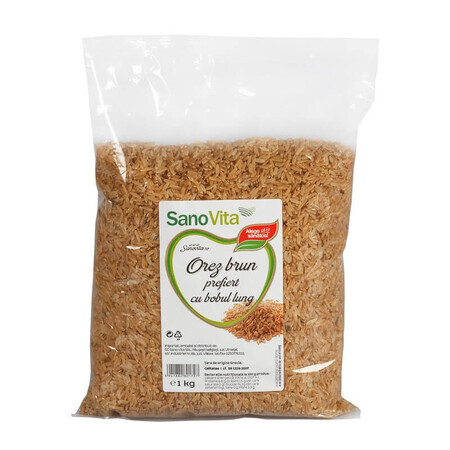 Riz brun précuit, 1 kg, Sanovita