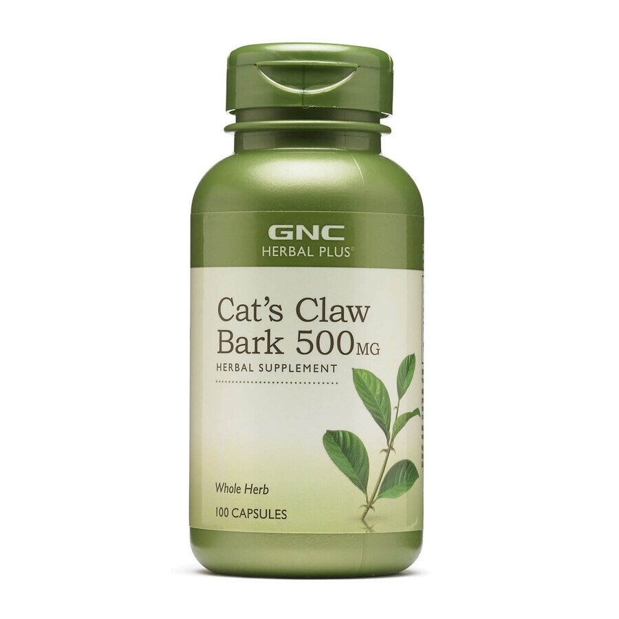 Cat's Claw Bark Herbal Plus 500mg (194422), 100 gélules, Gnc