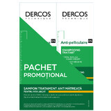 Emballage Vichy Dercos shampooing anti-maladies pour cheveux secs, 2x200 ml
