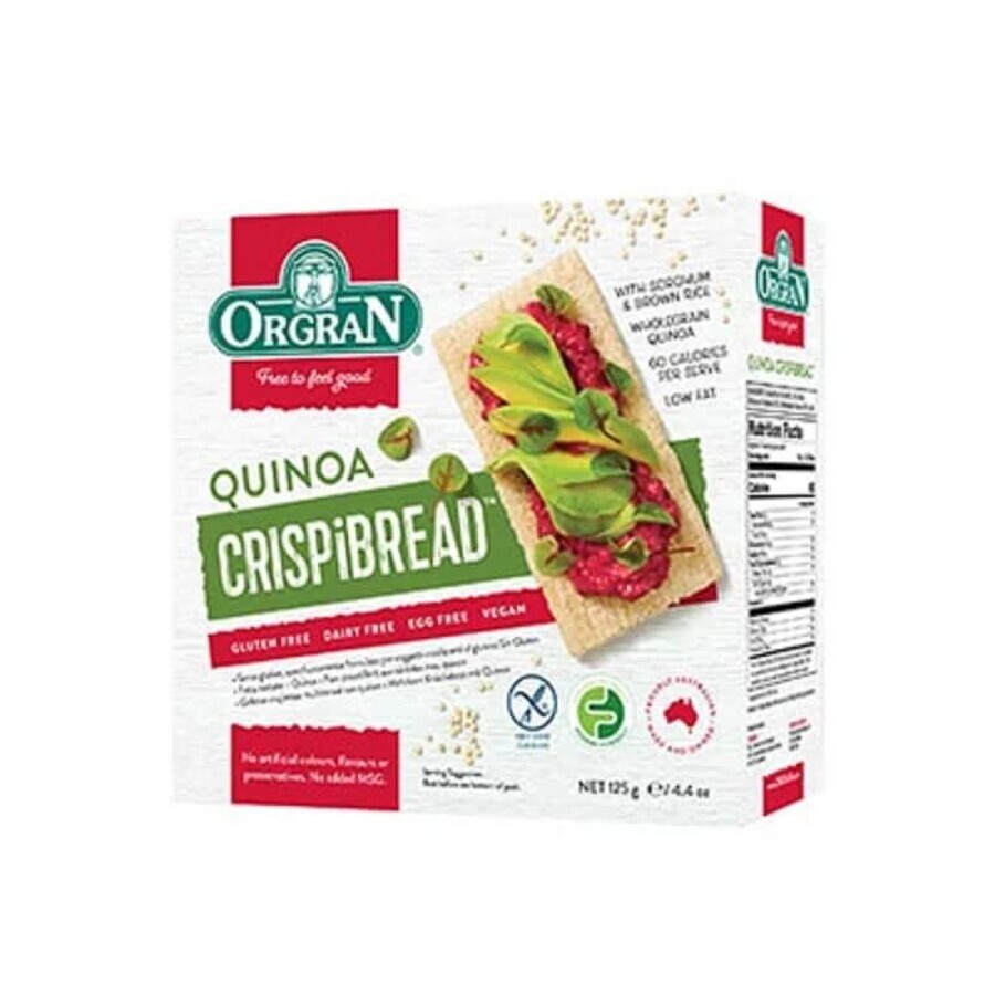 Paine cu multicereale si quinoa fara gluten, 125 g, Orgran