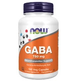 Now Foods GABA 750 mg, gamma aminobutyric acid, 100 vegan capsules