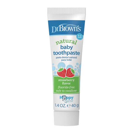 Dentifrice naturel pour enfants à la fraise, 40 g, Dr Browns