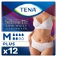 Tena Silhouette Plus White, chiloți absorbanți discreți pentru femei, mărimea M, 12 bucăți
