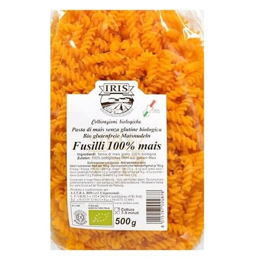 Bio Glutenfreie Fusilli Mais Nudeln, 500 g, Iris Bio