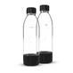 Dafi PushAir, sticlă carbonator, negru, 0.7 l, 2 bucăți
