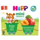 HiPP Mini Dessert Bio, appel, abrikoos, na 5 maanden, 4 x 100 g