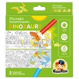 CzuCzu Long kleurboeken Dinosaurussen, 2 boeken voor kinderen vanaf 4 jaar