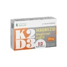 Vitamine K2 + D3 + Bisglycinate de Magnésium Forte, 175 mg, 30 comprimés pelliculés, Remedia