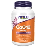 Now Foods CoQ10 60 mg, coenzyme Q10 with omega-3, 120 capsules