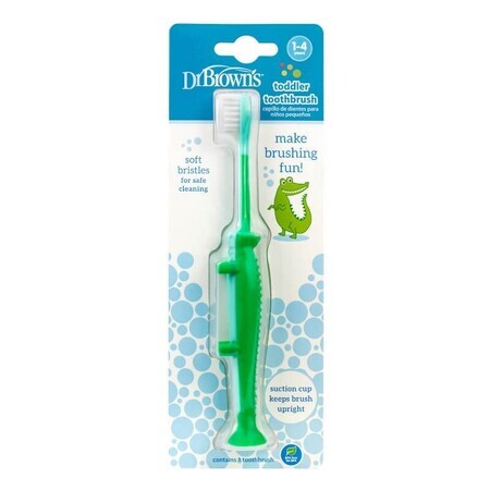 Spazzolino da denti per bambini Crocodil, 1-4 anni, Dr. Browns