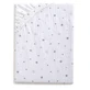 BabyMatex, drap de mousseline avec élastique 60 cm x 120 cm, Muslin Design, blanc avec étoiles