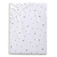BabyMatex, drap de mousseline avec élastique 60 cm x 120 cm, design mousseline, blanc avec voitures