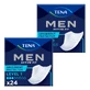 Set Tena Men Active Fit, tălpi anatomice pentru bărbați, Nivel 1, 2 x 24 bucăți