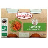 Purée de carottes bio, +4 mois, 2x 130g, BabyBio
