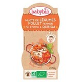 Menu bio purée de légumes, quinoa et viande de poulet, +12 mois, 2X200g, BabyBio