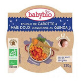 Menu bio purée de carotte, maïs doux et quinoa, +12mois, 230g, BabyBio