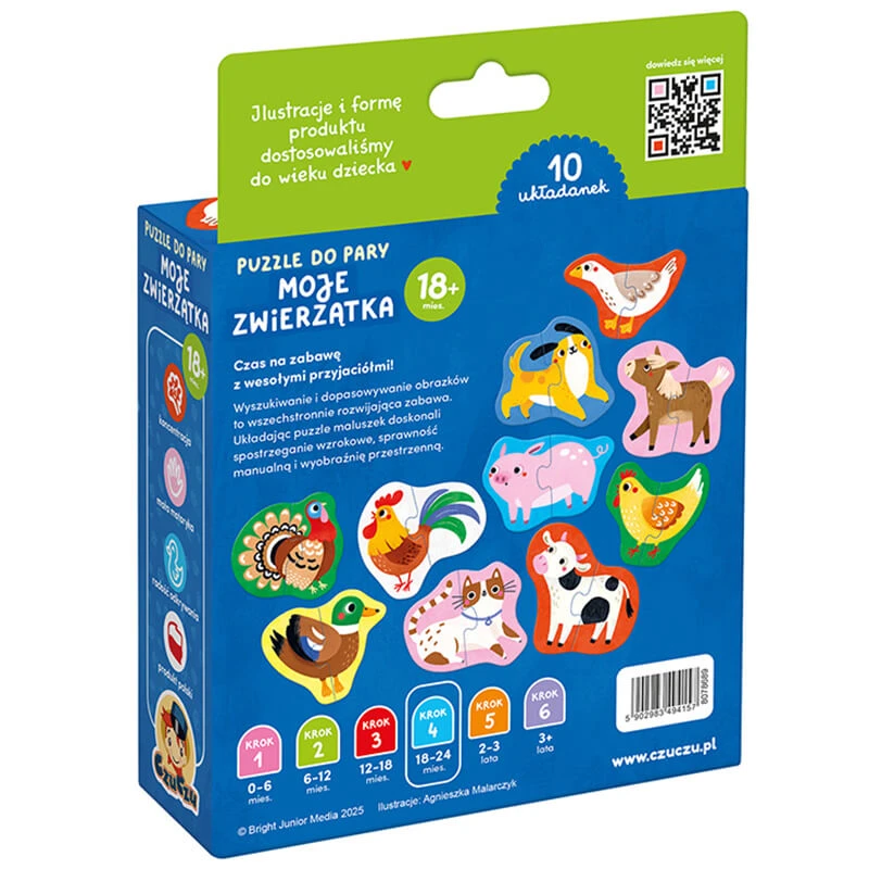 CzuCzu Puzzles pour jumeler Mes Animaux, puzzles pour enfants, à partir de 18 mois, 20 éléments view 2