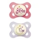 MAM Original Night Orthodontic pacifier 2-6m Planet Love Girl glow-in-the-dark, 2pcs