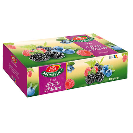 Ceai cu fructe de padure Aromfruct, 100 plicuri, Fares