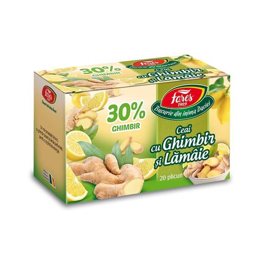 Thé avec 30% de gingembre et de citron, 20 sachets, Fares