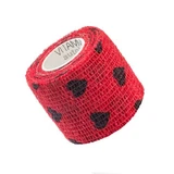 VITAMMY Autoband Bande élastique cohésive 5cm x 450cm Cœurs noir