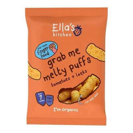 Natürliche Bio-Tomaten-Lauch-Puffs, 20 g, Ella s Kitchen